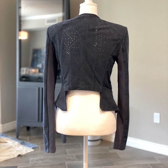 BCBG Navy Suede XXS Jacket - Picture 3 of 3